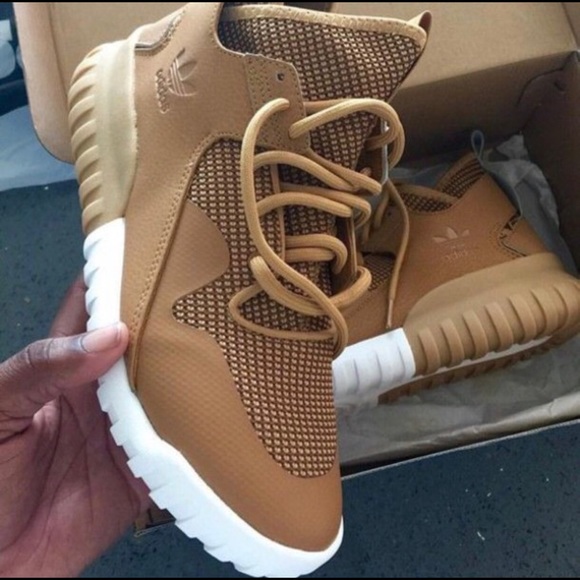 tubular x adidas tan